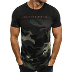 Camouflage Men's Casual Slim Short-sleeved Shirt Top