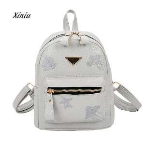 Women Girl School Bag Fashion Leather Travel Small Backpack Satchel Shoulder Rucksack Backpack For Teenage Girls Camera Bag