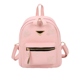 Women Girl School Bag Fashion Leather Travel Small Backpack Satchel Shoulder Rucksack Backpack For Teenage Girls Camera Bag
