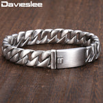 11mm Bracelet for Men Matte Round Curb Cuban Link Stainless Steel Bracelet