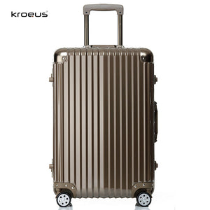 Kroeus ABS+PC Trolley Luggage Suitcase Lightweight Hardshell with TSA Lock Dual Mute Spinner Wheels